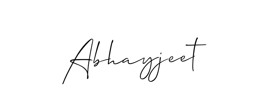 Also You can easily find your signature by using the search form. We will create Abhayjeet name handwritten signature images for you free of cost using Allison_Script sign style. Abhayjeet signature style 2 images and pictures png