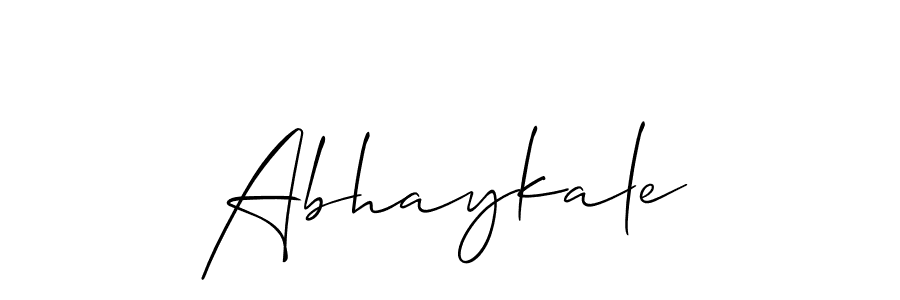 The best way (Allison_Script) to make a short signature is to pick only two or three words in your name. The name Abhaykale include a total of six letters. For converting this name. Abhaykale signature style 2 images and pictures png