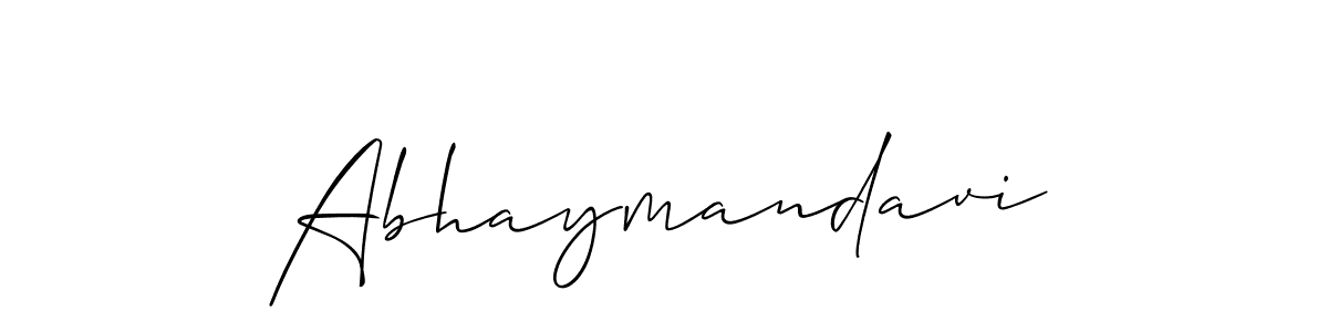 It looks lik you need a new signature style for name Abhaymandavi. Design unique handwritten (Allison_Script) signature with our free signature maker in just a few clicks. Abhaymandavi signature style 2 images and pictures png