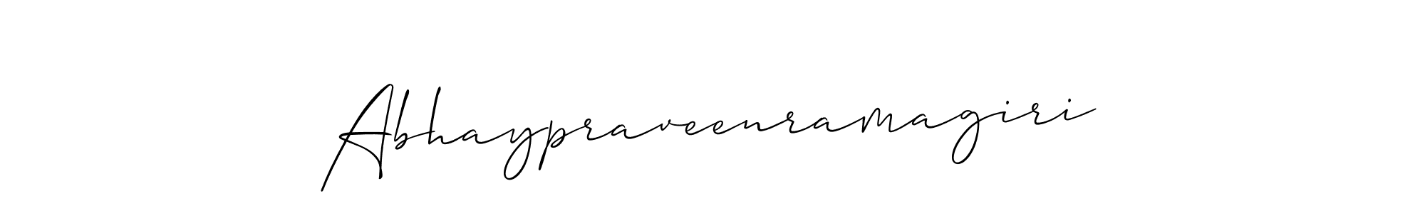 How to make Abhaypraveenramagiri signature? Allison_Script is a professional autograph style. Create handwritten signature for Abhaypraveenramagiri name. Abhaypraveenramagiri signature style 2 images and pictures png