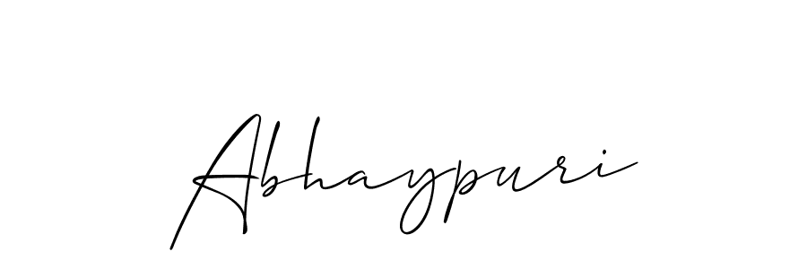 Design your own signature with our free online signature maker. With this signature software, you can create a handwritten (Allison_Script) signature for name Abhaypuri. Abhaypuri signature style 2 images and pictures png