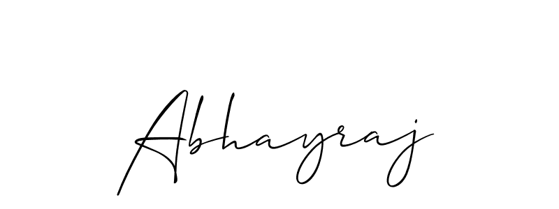 Design your own signature with our free online signature maker. With this signature software, you can create a handwritten (Allison_Script) signature for name Abhayraj. Abhayraj signature style 2 images and pictures png