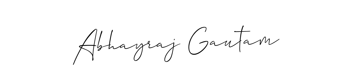 Abhayraj Gautam stylish signature style. Best Handwritten Sign (Allison_Script) for my name. Handwritten Signature Collection Ideas for my name Abhayraj Gautam. Abhayraj Gautam signature style 2 images and pictures png