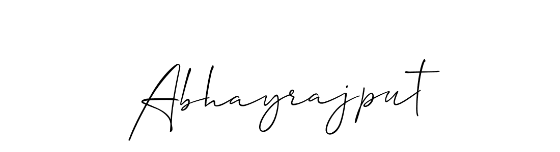 Also we have Abhayrajput name is the best signature style. Create professional handwritten signature collection using Allison_Script autograph style. Abhayrajput signature style 2 images and pictures png