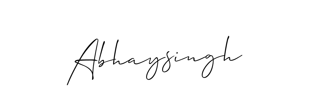 How to make Abhaysingh name signature. Use Allison_Script style for creating short signs online. This is the latest handwritten sign. Abhaysingh signature style 2 images and pictures png