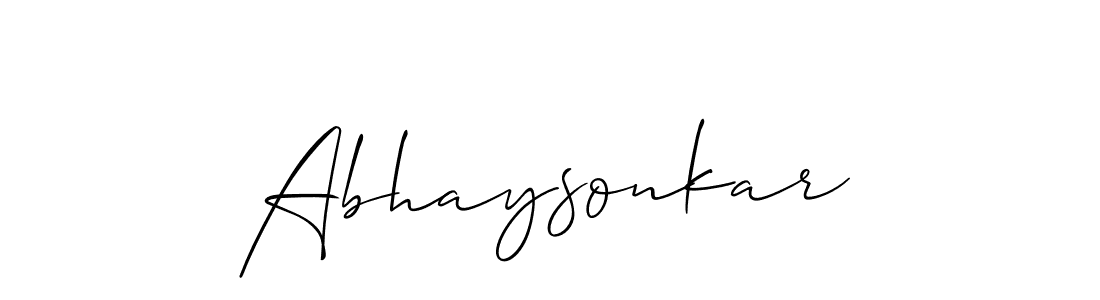 You should practise on your own different ways (Allison_Script) to write your name (Abhaysonkar) in signature. don't let someone else do it for you. Abhaysonkar signature style 2 images and pictures png