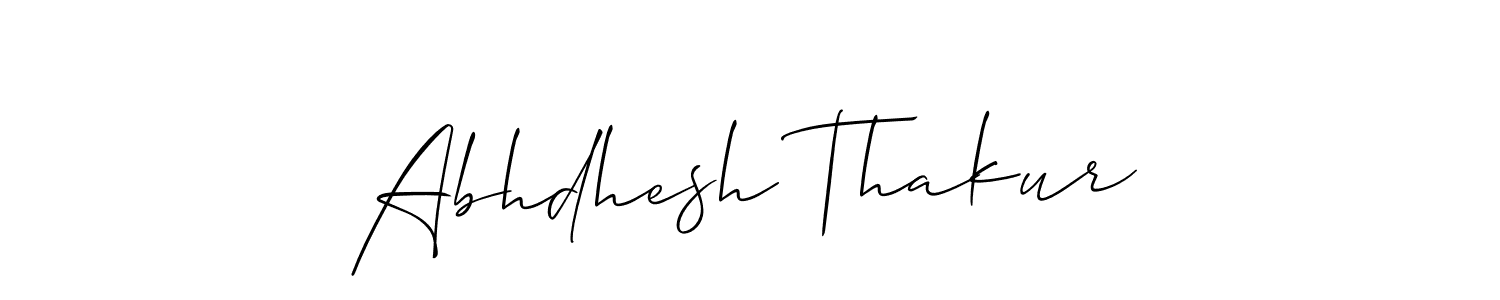 Use a signature maker to create a handwritten signature online. With this signature software, you can design (Allison_Script) your own signature for name Abhdhesh Thakur. Abhdhesh Thakur signature style 2 images and pictures png