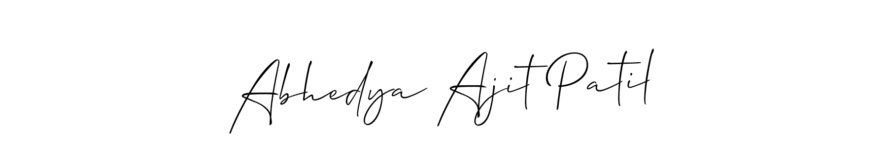 How to make Abhedya Ajit Patil signature? Allison_Script is a professional autograph style. Create handwritten signature for Abhedya Ajit Patil name. Abhedya Ajit Patil signature style 2 images and pictures png