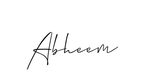 Also we have Abheem name is the best signature style. Create professional handwritten signature collection using Allison_Script autograph style. Abheem signature style 2 images and pictures png