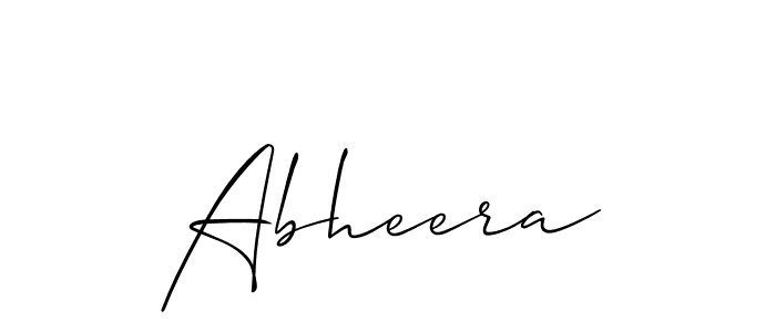 Design your own signature with our free online signature maker. With this signature software, you can create a handwritten (Allison_Script) signature for name Abheera. Abheera signature style 2 images and pictures png