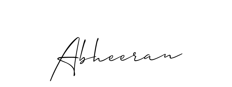 Design your own signature with our free online signature maker. With this signature software, you can create a handwritten (Allison_Script) signature for name Abheeran. Abheeran signature style 2 images and pictures png