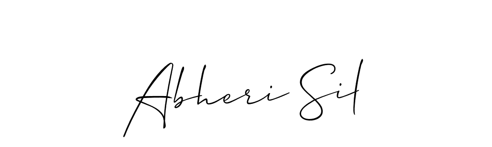 Abheri Sil stylish signature style. Best Handwritten Sign (Allison_Script) for my name. Handwritten Signature Collection Ideas for my name Abheri Sil. Abheri Sil signature style 2 images and pictures png