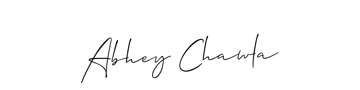 Design your own signature with our free online signature maker. With this signature software, you can create a handwritten (Allison_Script) signature for name Abhey Chawla. Abhey Chawla signature style 2 images and pictures png