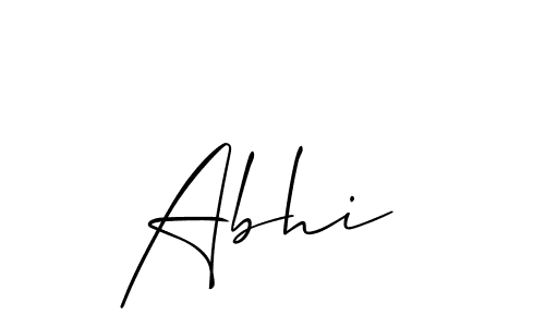 Design your own signature with our free online signature maker. With this signature software, you can create a handwritten (Allison_Script) signature for name Abhi . Abhi  signature style 2 images and pictures png