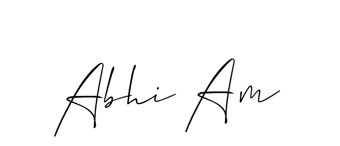 Also we have Abhi Am name is the best signature style. Create professional handwritten signature collection using Allison_Script autograph style. Abhi Am signature style 2 images and pictures png
