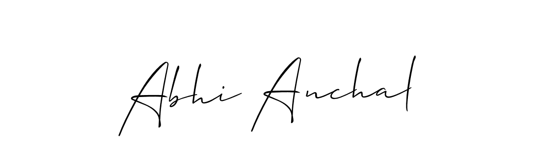 Make a short Abhi Anchal signature style. Manage your documents anywhere anytime using Allison_Script. Create and add eSignatures, submit forms, share and send files easily. Abhi Anchal signature style 2 images and pictures png