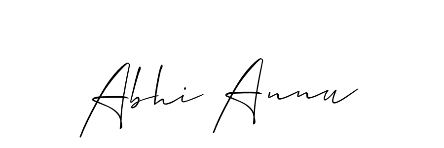 Similarly Allison_Script is the best handwritten signature design. Signature creator online .You can use it as an online autograph creator for name Abhi Annu. Abhi Annu signature style 2 images and pictures png