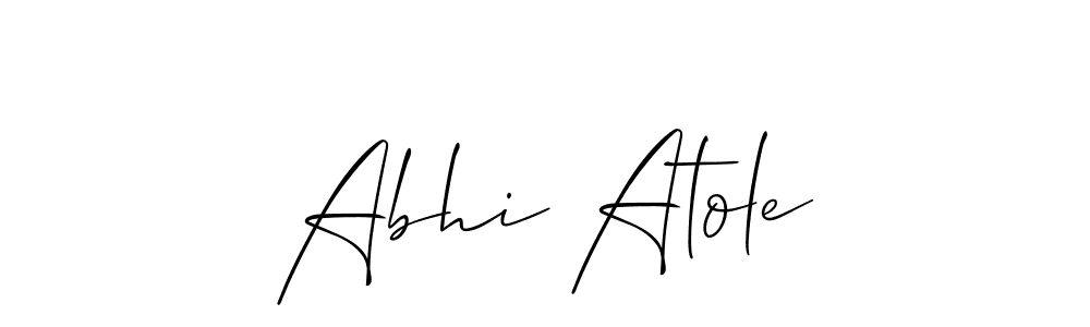 Make a beautiful signature design for name Abhi Atole. With this signature (Allison_Script) style, you can create a handwritten signature for free. Abhi Atole signature style 2 images and pictures png