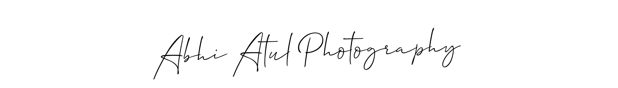 Design your own signature with our free online signature maker. With this signature software, you can create a handwritten (Allison_Script) signature for name Abhi Atul Photography. Abhi Atul Photography signature style 2 images and pictures png