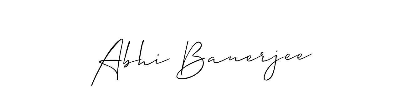 Design your own signature with our free online signature maker. With this signature software, you can create a handwritten (Allison_Script) signature for name Abhi Banerjee. Abhi Banerjee signature style 2 images and pictures png