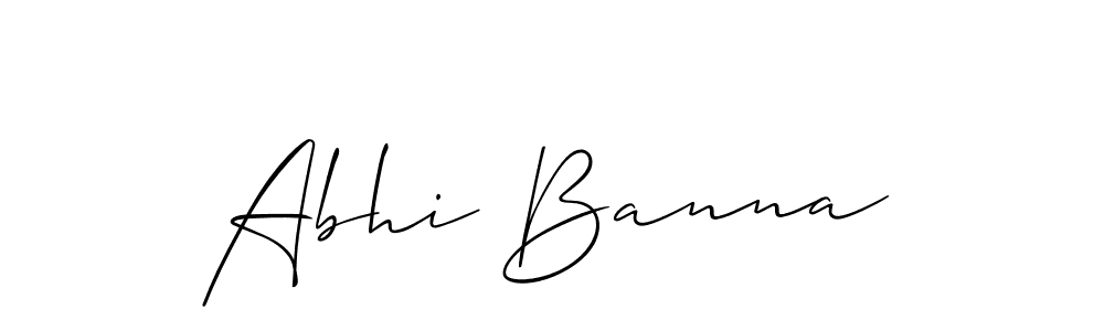 You should practise on your own different ways (Allison_Script) to write your name (Abhi Banna) in signature. don't let someone else do it for you. Abhi Banna signature style 2 images and pictures png