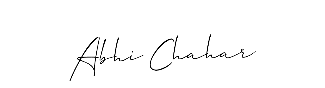 How to Draw Abhi Chahar signature style? Allison_Script is a latest design signature styles for name Abhi Chahar. Abhi Chahar signature style 2 images and pictures png