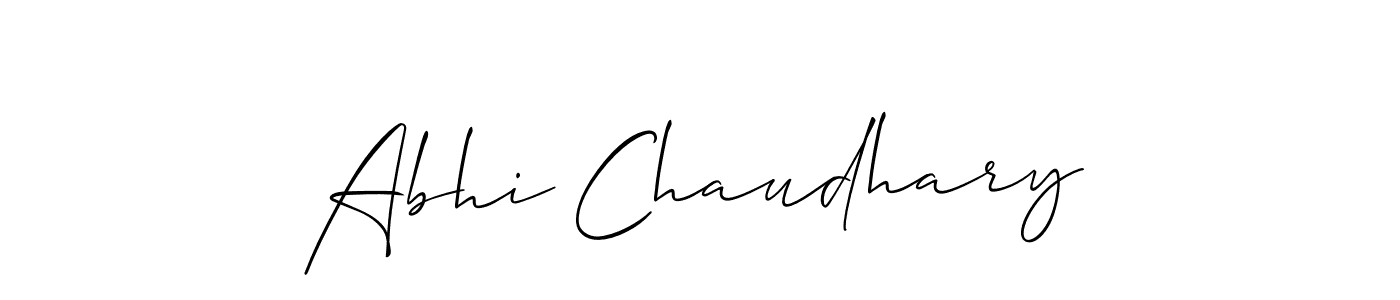 The best way (Allison_Script) to make a short signature is to pick only two or three words in your name. The name Abhi Chaudhary include a total of six letters. For converting this name. Abhi Chaudhary signature style 2 images and pictures png