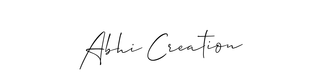 How to make Abhi Creation signature? Allison_Script is a professional autograph style. Create handwritten signature for Abhi Creation name. Abhi Creation signature style 2 images and pictures png