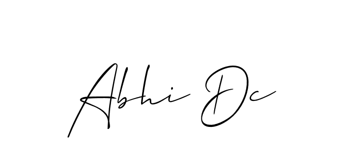 Abhi Dc stylish signature style. Best Handwritten Sign (Allison_Script) for my name. Handwritten Signature Collection Ideas for my name Abhi Dc. Abhi Dc signature style 2 images and pictures png