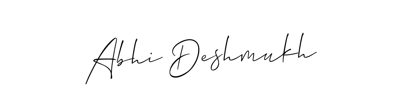 Abhi Deshmukh stylish signature style. Best Handwritten Sign (Allison_Script) for my name. Handwritten Signature Collection Ideas for my name Abhi Deshmukh. Abhi Deshmukh signature style 2 images and pictures png