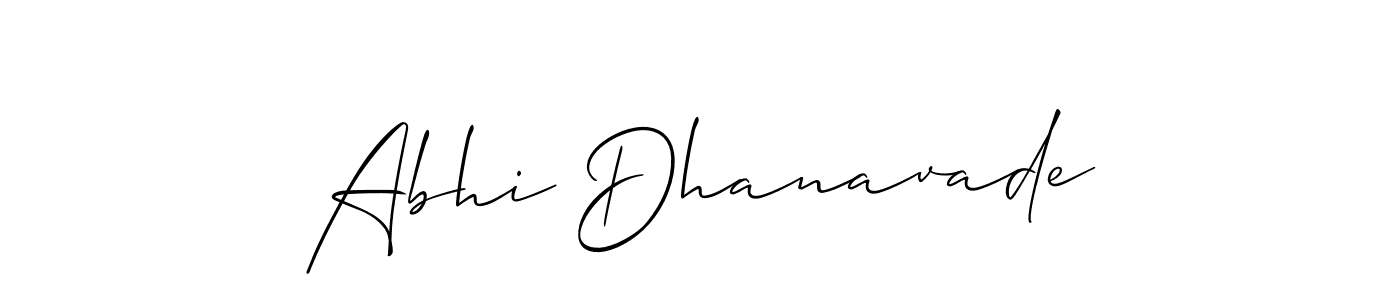 The best way (Allison_Script) to make a short signature is to pick only two or three words in your name. The name Abhi Dhanavade include a total of six letters. For converting this name. Abhi Dhanavade signature style 2 images and pictures png