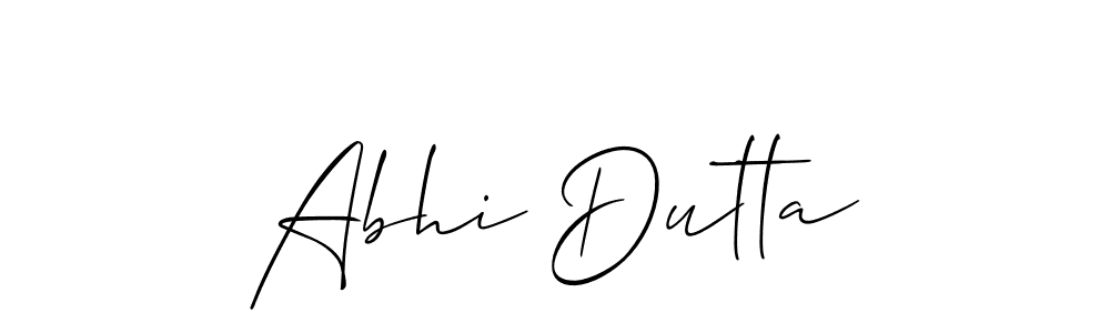 You should practise on your own different ways (Allison_Script) to write your name (Abhi Dutta) in signature. don't let someone else do it for you. Abhi Dutta signature style 2 images and pictures png