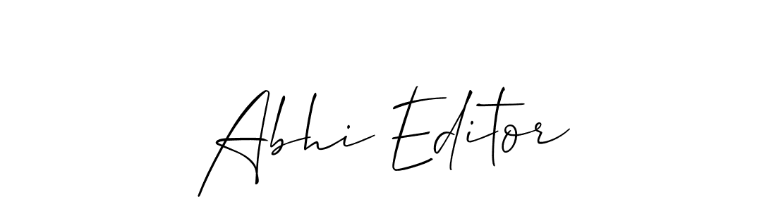 if you are searching for the best signature style for your name Abhi Editor. so please give up your signature search. here we have designed multiple signature styles  using Allison_Script. Abhi Editor signature style 2 images and pictures png