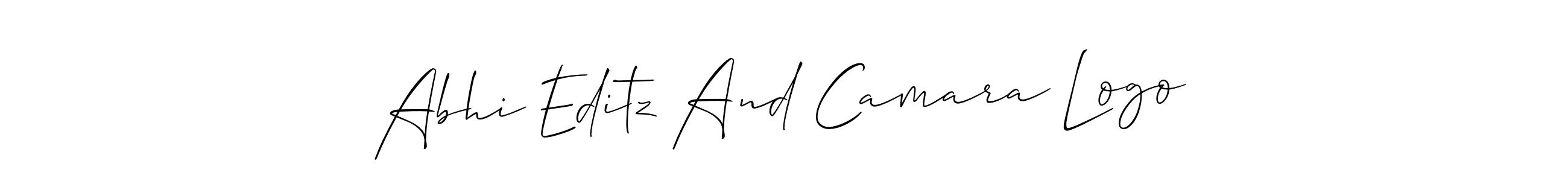 Design your own signature with our free online signature maker. With this signature software, you can create a handwritten (Allison_Script) signature for name Abhi Editz And Camara Logo. Abhi Editz And Camara Logo signature style 2 images and pictures png