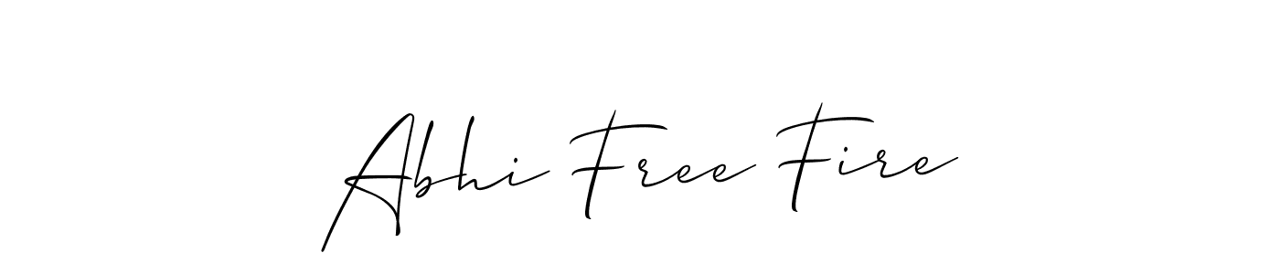 Design your own signature with our free online signature maker. With this signature software, you can create a handwritten (Allison_Script) signature for name Abhi Free Fire. Abhi Free Fire signature style 2 images and pictures png
