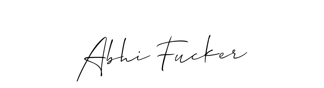 How to make Abhi Fucker name signature. Use Allison_Script style for creating short signs online. This is the latest handwritten sign. Abhi Fucker signature style 2 images and pictures png