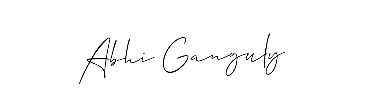 Design your own signature with our free online signature maker. With this signature software, you can create a handwritten (Allison_Script) signature for name Abhi Ganguly. Abhi Ganguly signature style 2 images and pictures png