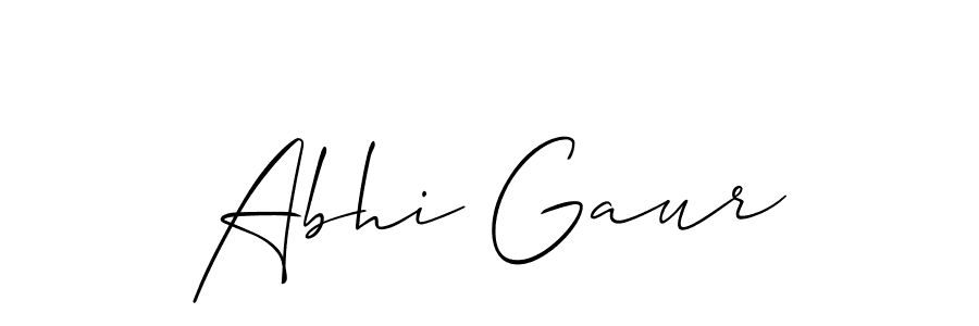 Similarly Allison_Script is the best handwritten signature design. Signature creator online .You can use it as an online autograph creator for name Abhi Gaur. Abhi Gaur signature style 2 images and pictures png