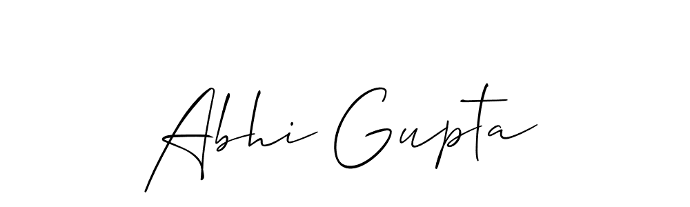 Make a beautiful signature design for name Abhi Gupta. With this signature (Allison_Script) style, you can create a handwritten signature for free. Abhi Gupta signature style 2 images and pictures png