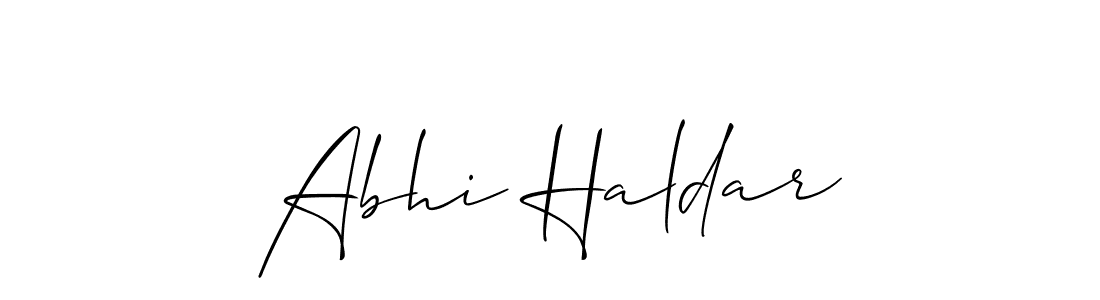 Also You can easily find your signature by using the search form. We will create Abhi Haldar name handwritten signature images for you free of cost using Allison_Script sign style. Abhi Haldar signature style 2 images and pictures png