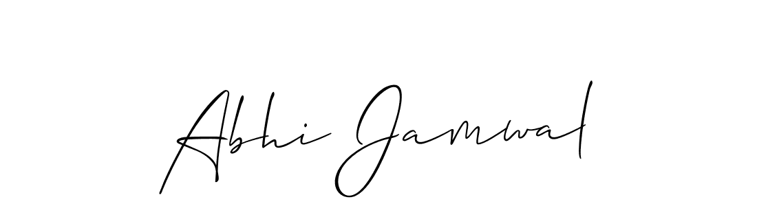 if you are searching for the best signature style for your name Abhi Jamwal. so please give up your signature search. here we have designed multiple signature styles  using Allison_Script. Abhi Jamwal signature style 2 images and pictures png