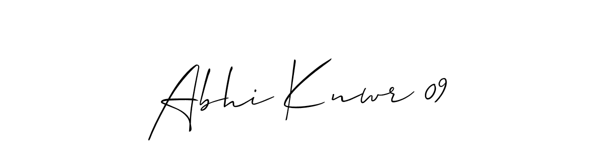You should practise on your own different ways (Allison_Script) to write your name (Abhi Knwr 09) in signature. don't let someone else do it for you. Abhi Knwr 09 signature style 2 images and pictures png