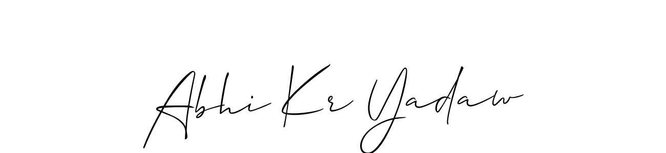 This is the best signature style for the Abhi Kr Yadaw name. Also you like these signature font (Allison_Script). Mix name signature. Abhi Kr Yadaw signature style 2 images and pictures png