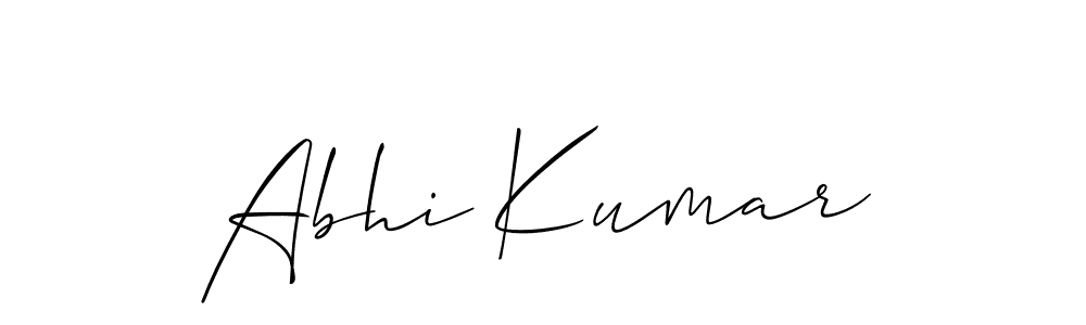 Use a signature maker to create a handwritten signature online. With this signature software, you can design (Allison_Script) your own signature for name Abhi Kumar. Abhi Kumar signature style 2 images and pictures png