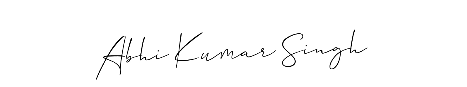 You should practise on your own different ways (Allison_Script) to write your name (Abhi Kumar Singh) in signature. don't let someone else do it for you. Abhi Kumar Singh signature style 2 images and pictures png