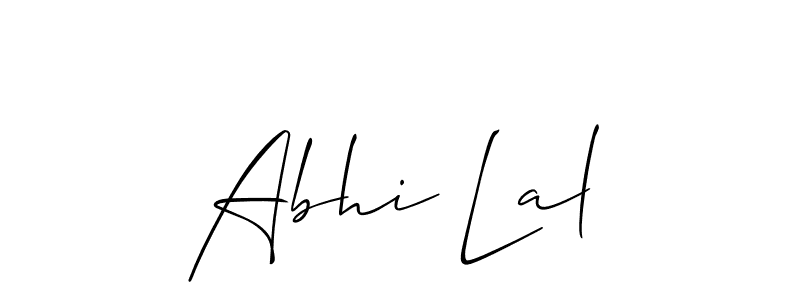 Design your own signature with our free online signature maker. With this signature software, you can create a handwritten (Allison_Script) signature for name Abhi Lal. Abhi Lal signature style 2 images and pictures png