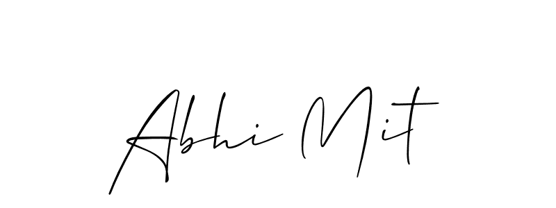 You should practise on your own different ways (Allison_Script) to write your name (Abhi Mit) in signature. don't let someone else do it for you. Abhi Mit signature style 2 images and pictures png