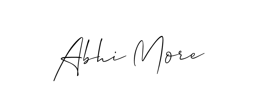 You should practise on your own different ways (Allison_Script) to write your name (Abhi More) in signature. don't let someone else do it for you. Abhi More signature style 2 images and pictures png