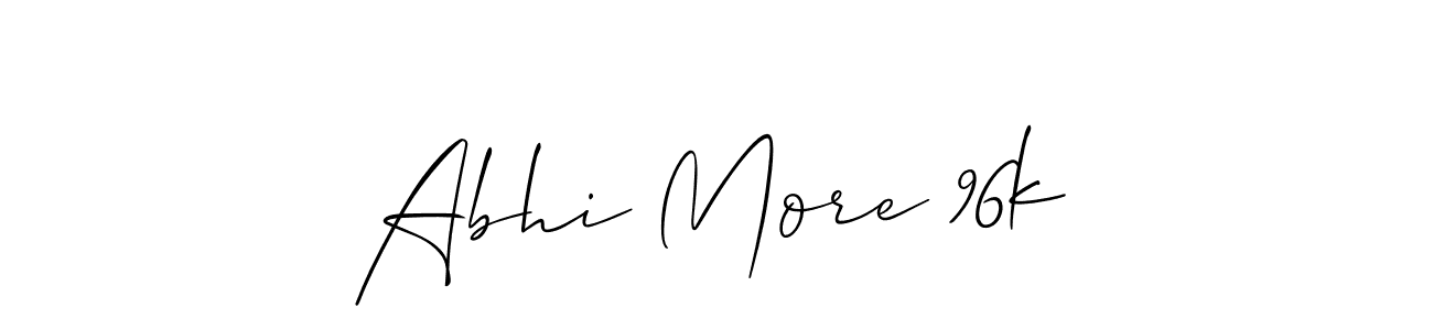 Make a beautiful signature design for name Abhi More 96k. With this signature (Allison_Script) style, you can create a handwritten signature for free. Abhi More 96k signature style 2 images and pictures png