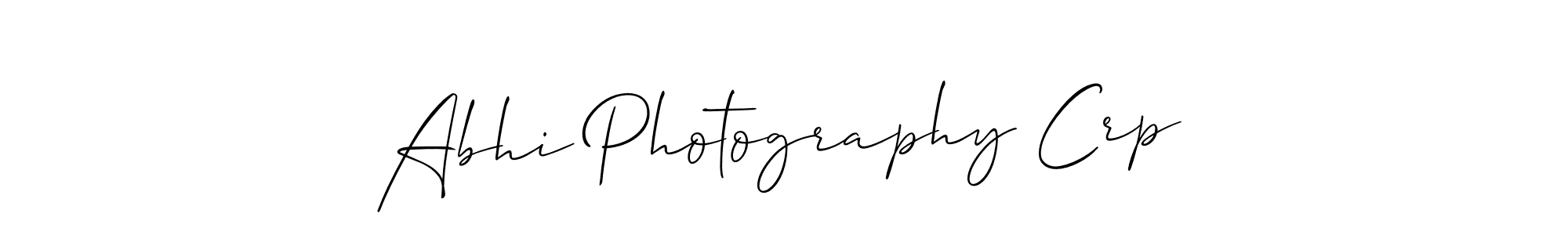 Allison_Script is a professional signature style that is perfect for those who want to add a touch of class to their signature. It is also a great choice for those who want to make their signature more unique. Get Abhi Photography Crp name to fancy signature for free. Abhi Photography Crp signature style 2 images and pictures png